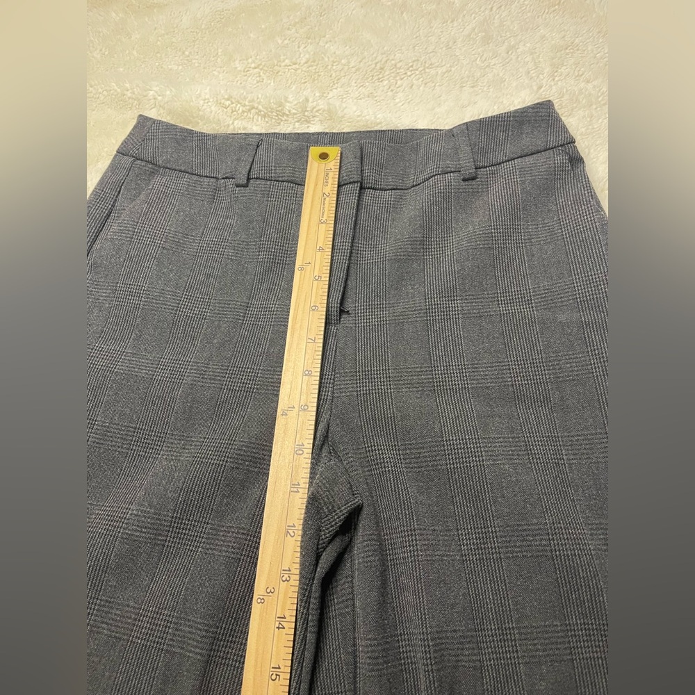 Joie Gray Plaid Dress Pants Straight Leg Work Career Size 4 - Picture 6 of 6
